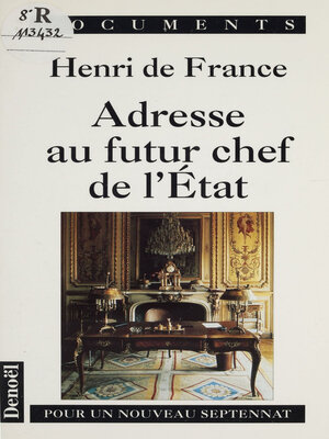 cover image of Adresse au futur chef de l'État